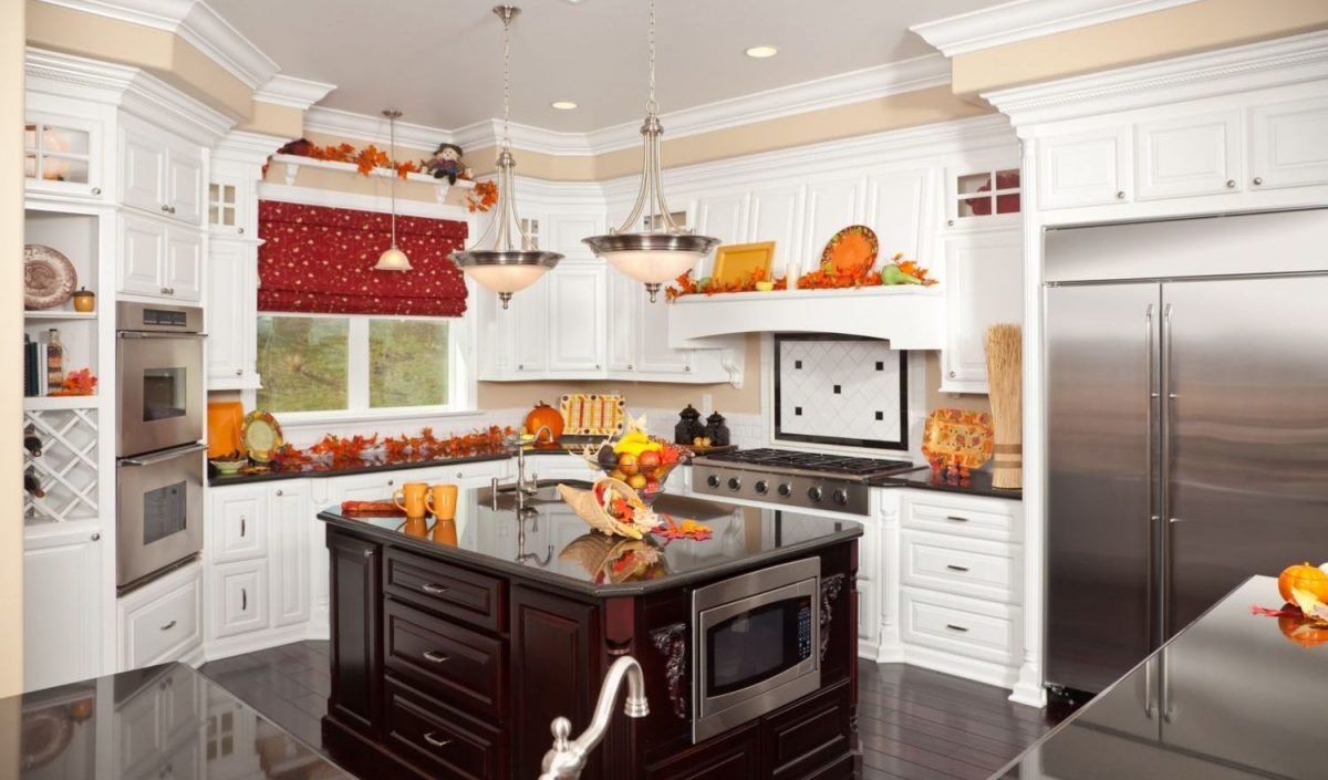 fall decorated kitchen